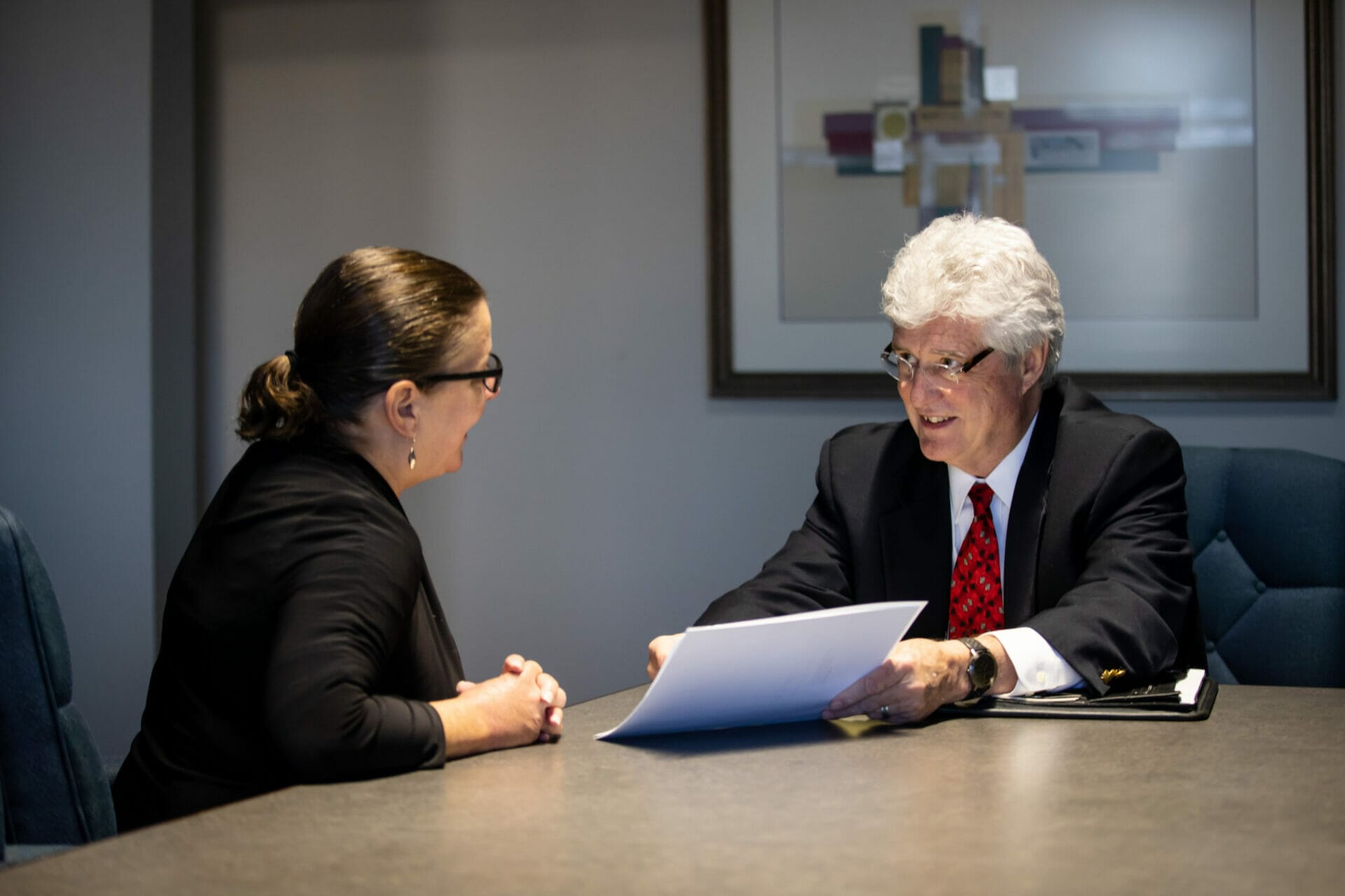 Lawrence York with client Lawrence York with client